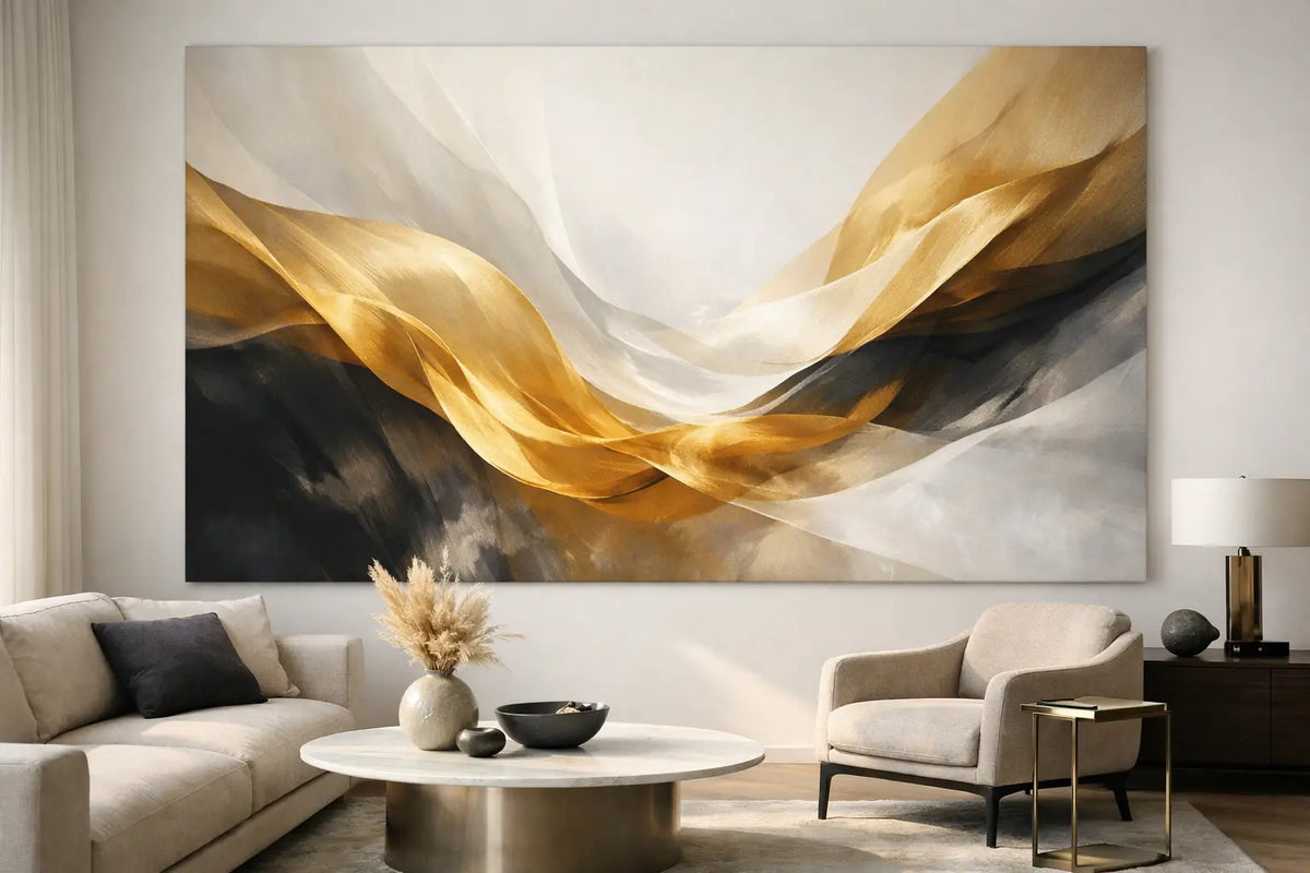 Oversized Silk Wall Art for Defining Interiors