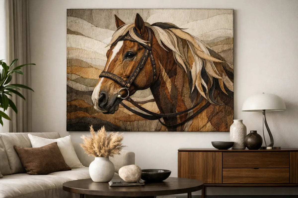 Original Horse Textile Art for Exceptional Interiors