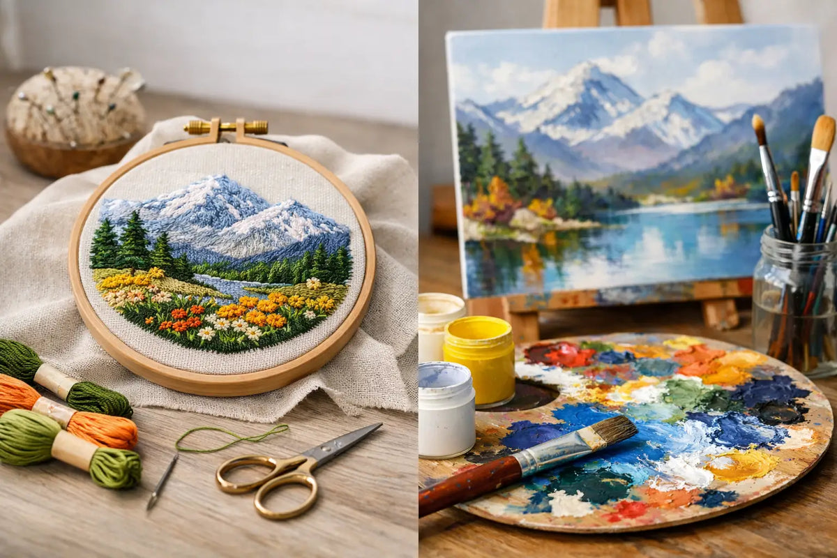 Embroidery Art vs Painting: What Sets Them Apart?