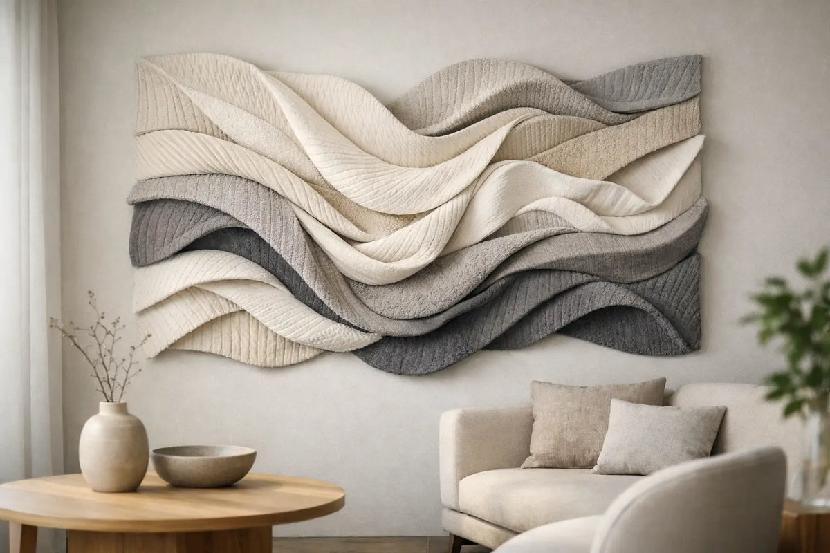 Dimensional Textile Wall Sculpture for Interiors