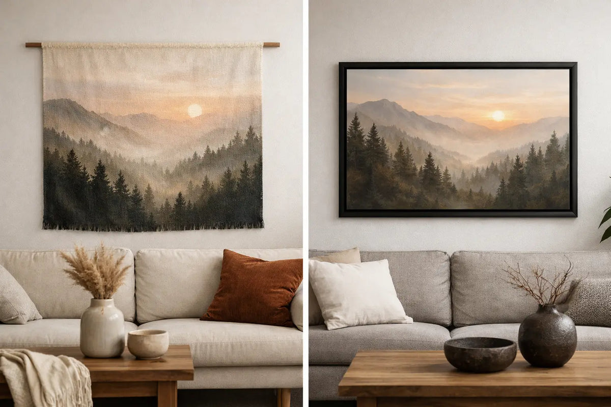 Wall Tapestry Versus Framed Art